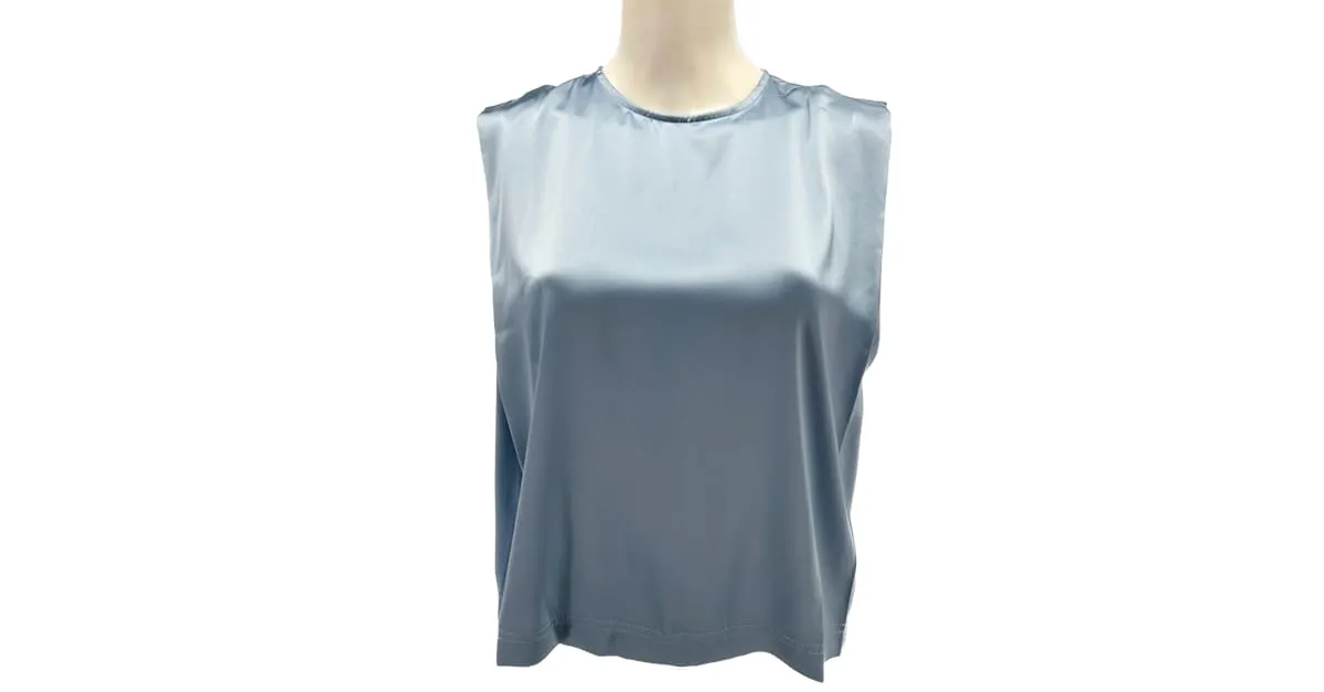 Autre Marque NO FIRMA / Camiseta sin firma.Seda S Internacional Azul 