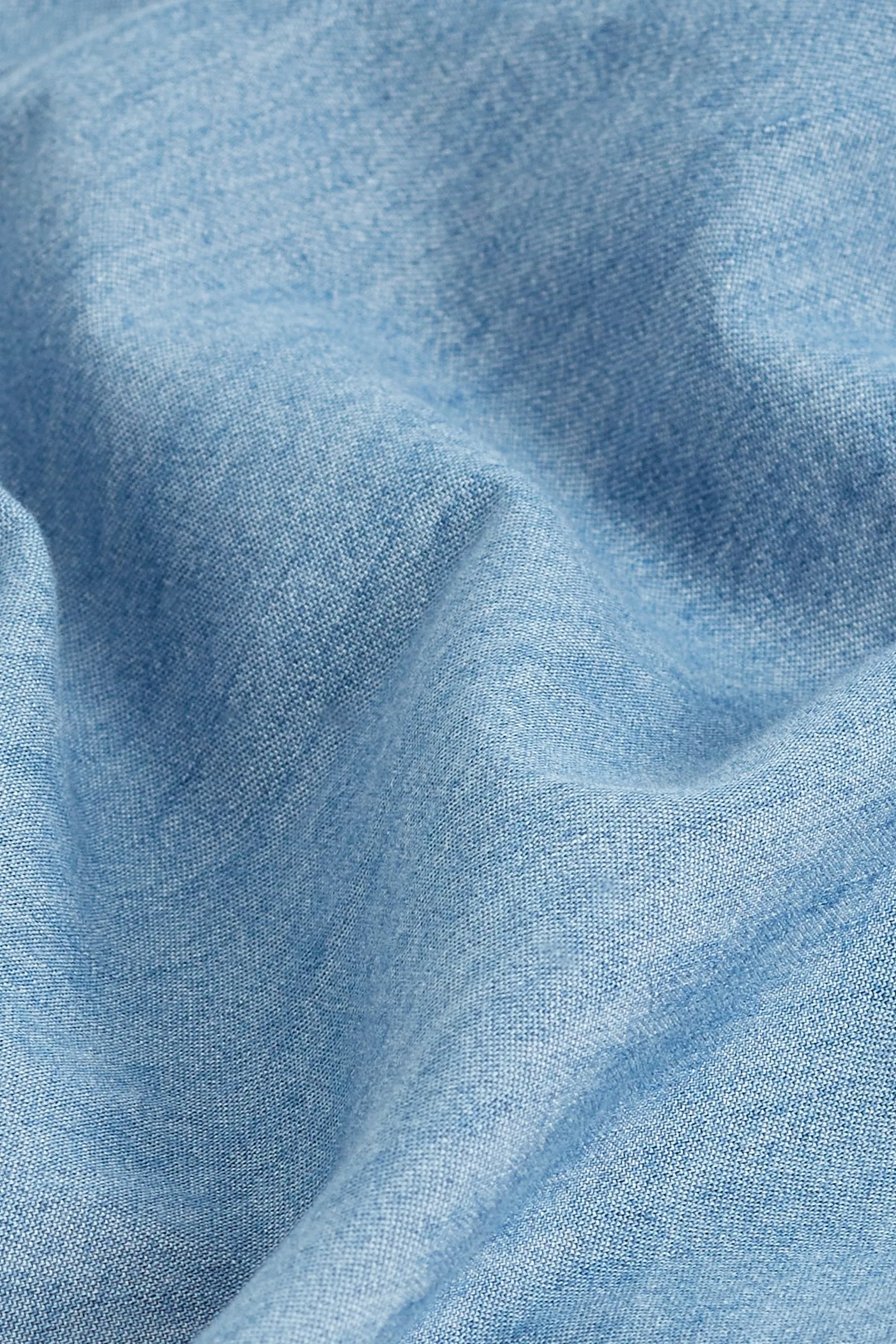 Azul medio - 100% Cotton Denim Shirt