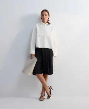 Camisa asimétrica en algodón mujer