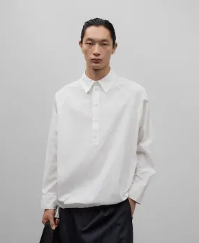 Camisa manga raglán blanco roto hombre
