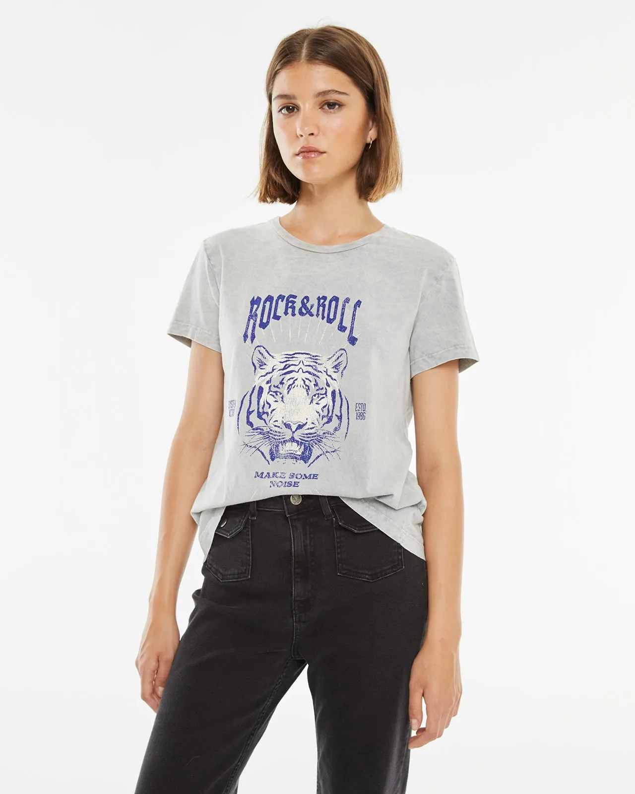 Camiseta algodón orgánico con estampado tigre