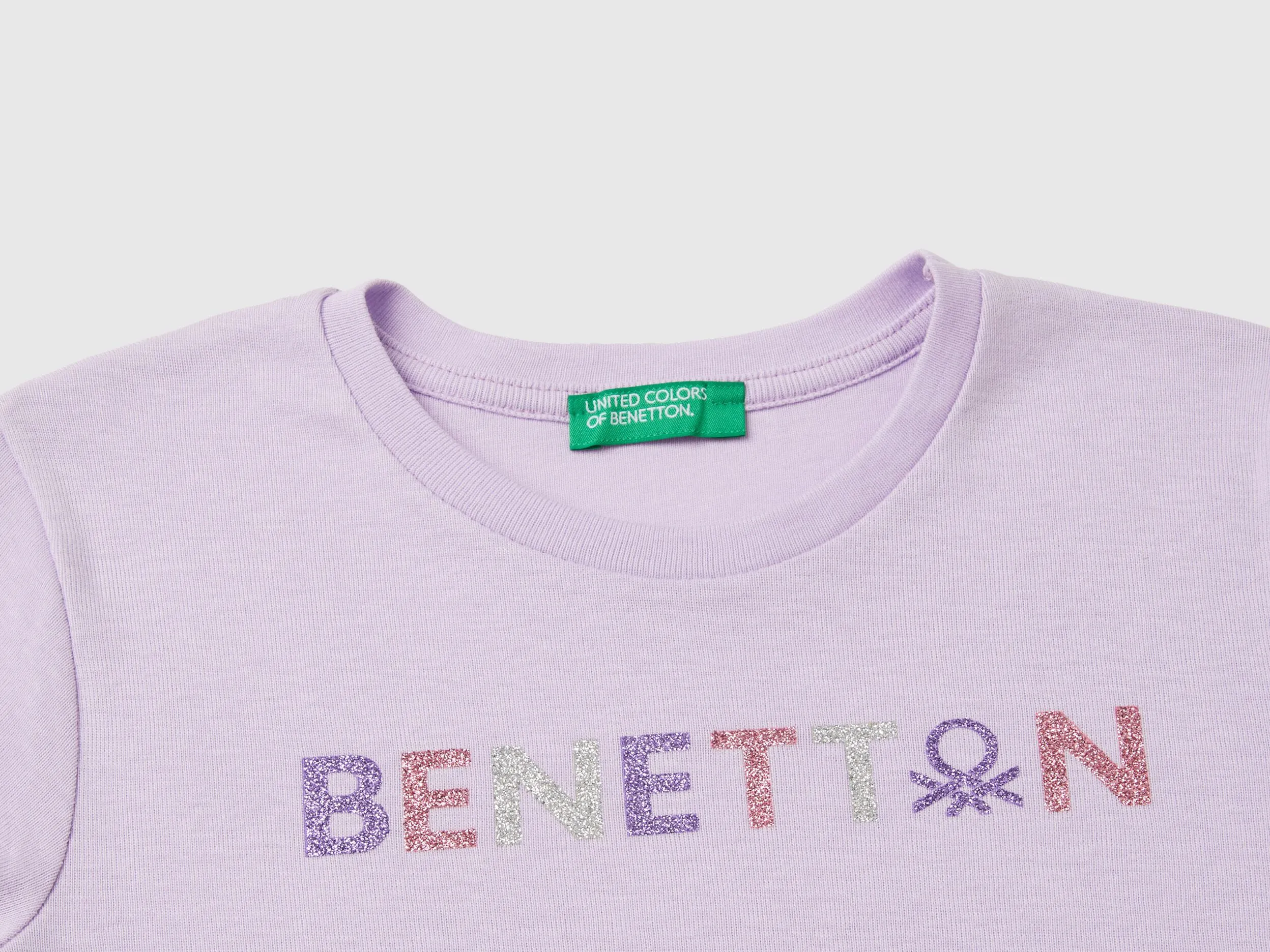 Camiseta de manga larga con estampado de glitter