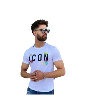 Camiseta ICON Blanca Logo Frontal - Ecool