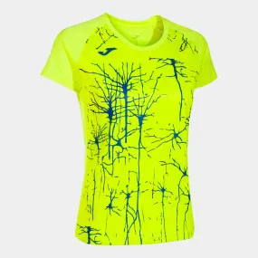 Camiseta manga corta mujer Elite IX amarillo flúor