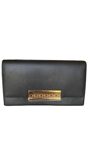 CAROLINA HERRERA Clutch Negro Cuero