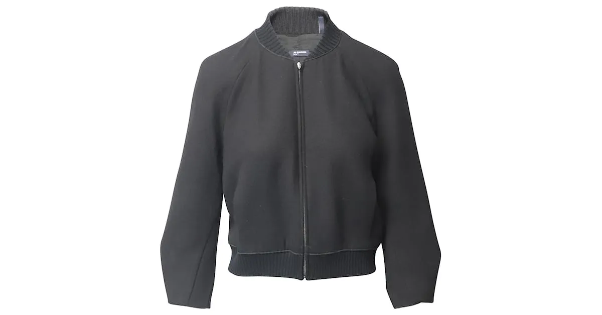 Chaqueta bomber Jil Sander Navy Line en poliéster negro 