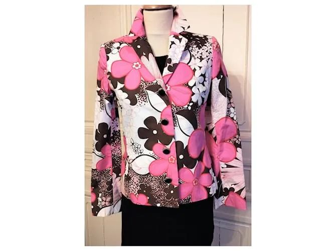 CHAQUETA REGINA RUBENS FLORAL COUTURE BOTONES JOYA TALLA 1 o 38 Multicolor 