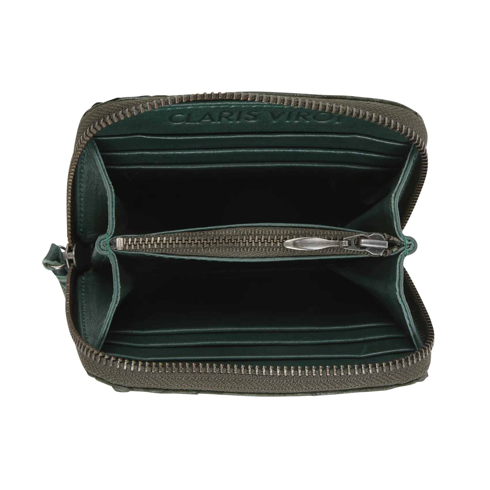 CLARIS VIROT MINI BOB - Monedero de charol en verde