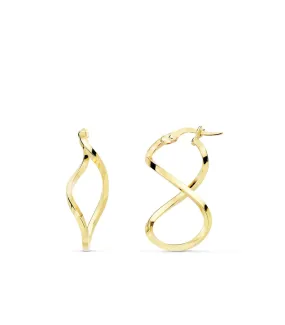 Créoles Eight Or Jaune 18 K 30 MM