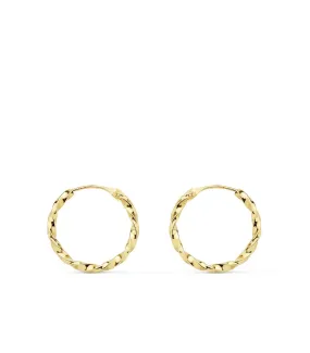 Créoles Torsadées Or Jaune 18 K 16 MM
