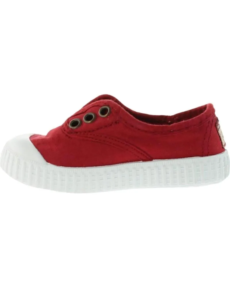 Deportivas VICTORIA  de Niña y Niño ZAPATILLA PUNTERA GOMA LONA ROJA  ROJO