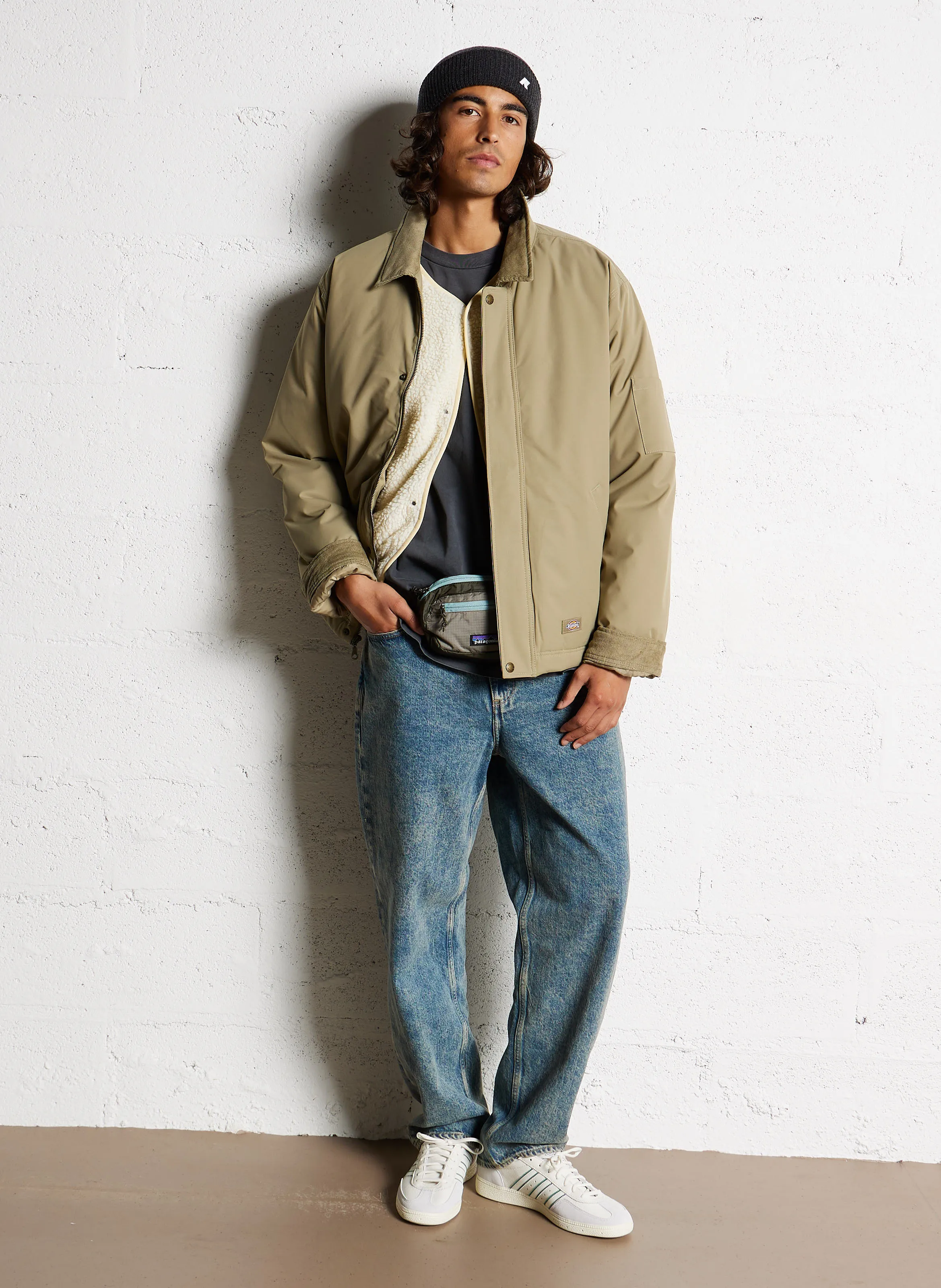 DICKIES PLAINS - Chaqueta oversize con cuello clásico en verde