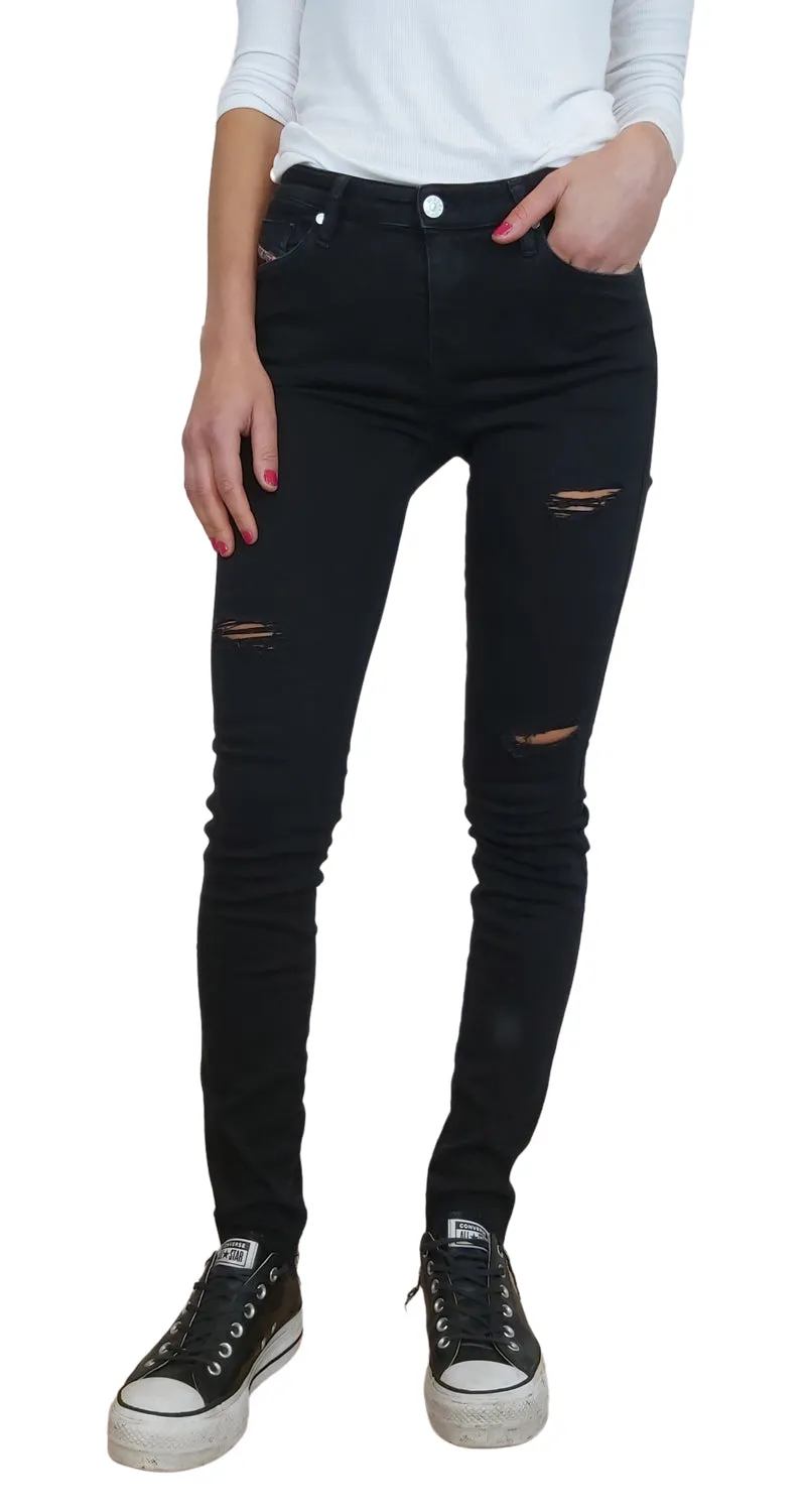 DIESEL Pantalón Pitillo Negro