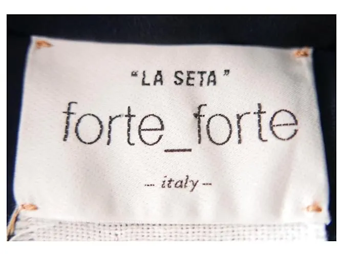 Forte Forte Forte_Forte Vestido midi de seda azul petróleo 