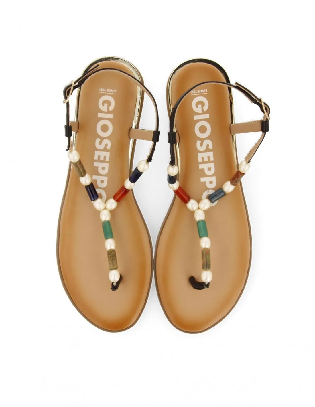 GIOSEPPO Sandalias Perlas Planas