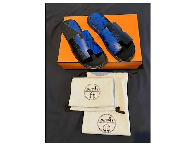 Hermès Sandalia hombre Izmir nueva edición limitada Azul 
