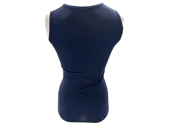 JIL SANDER Tops camiseta.Poliéster Internacional S Azul marino 