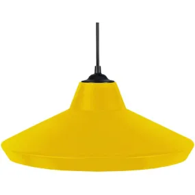 Lámpara colgante rectangular metal amarillo