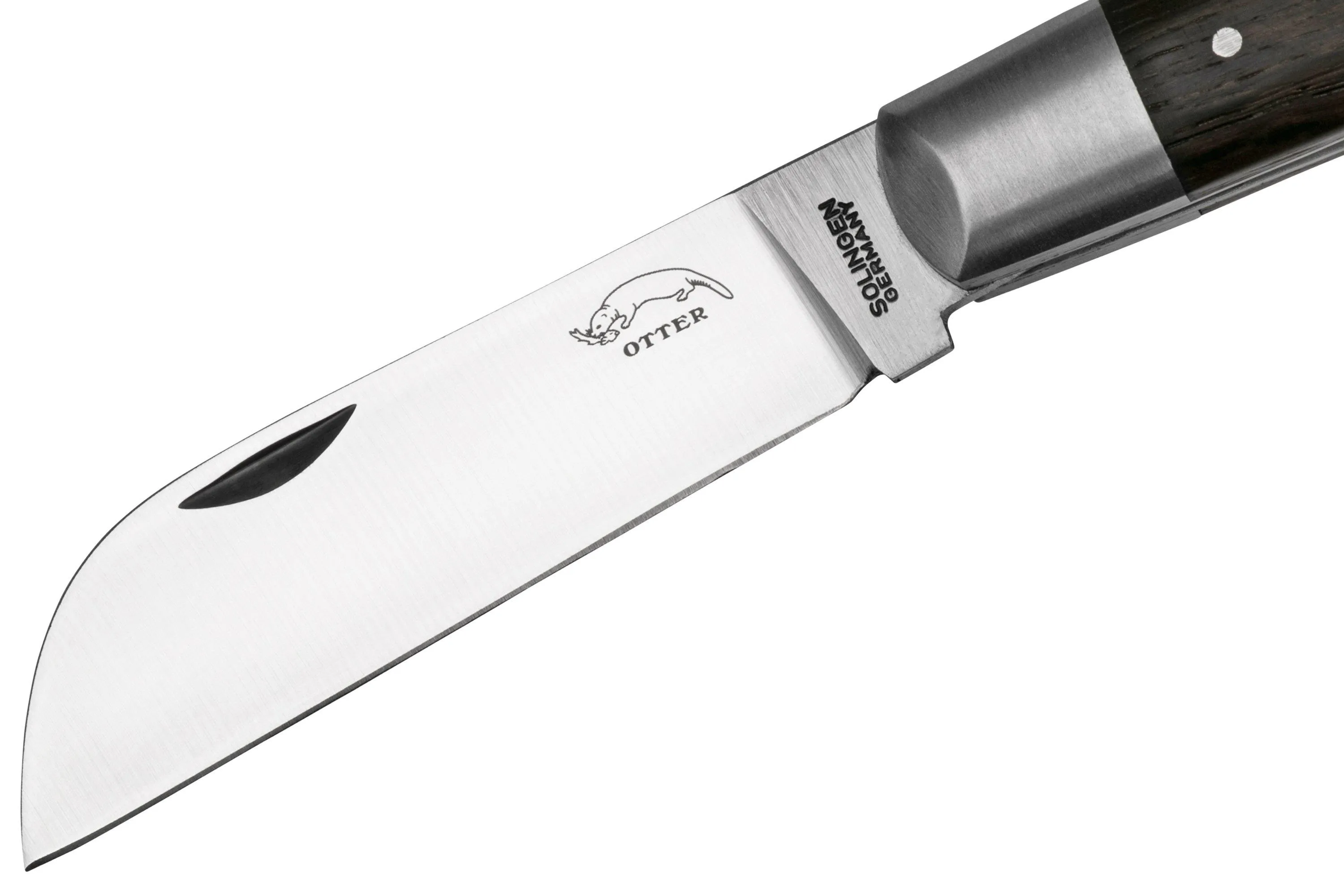 Otter Anchor Knife 172 mL Large Carbon, Smoked Oak, Stainless Anchor, navaja