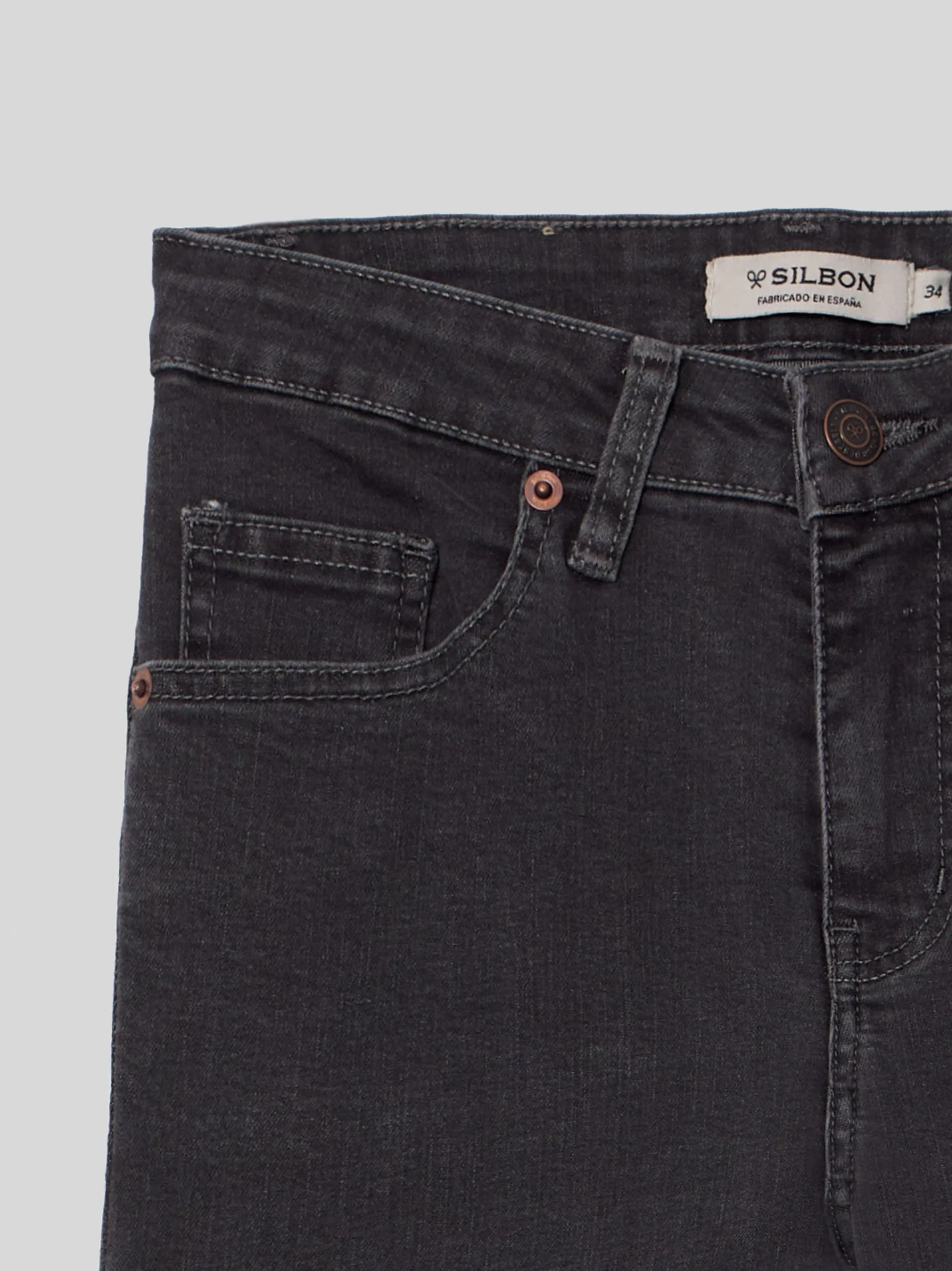 Pantalon woman slim fit gris