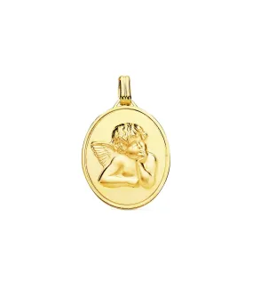 Pendentif Ange Gardien Or Jaune 18 K 24 mm