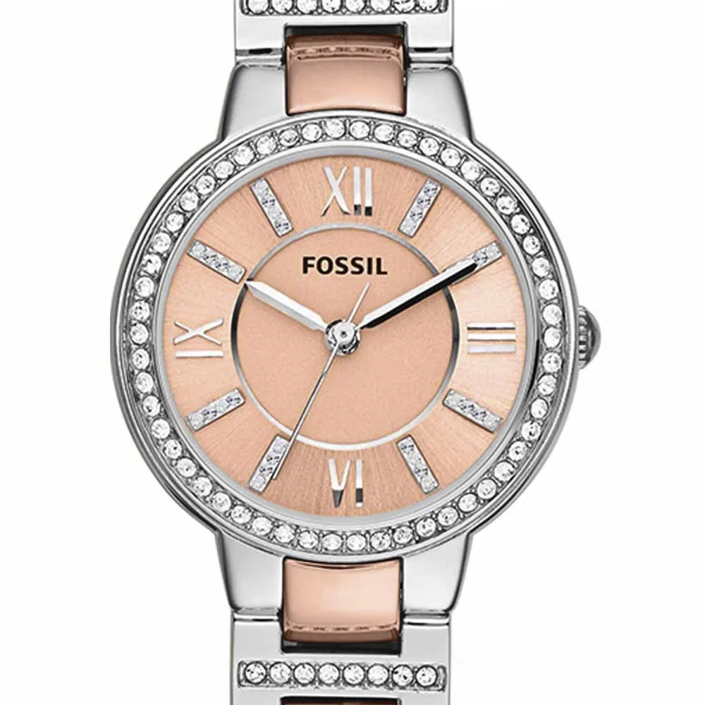 Reloj Fossil Virginia rosa y plata
