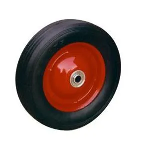 Rueda maciza SR0819 de 8″ x 2″ Chapa con eje de 20mm