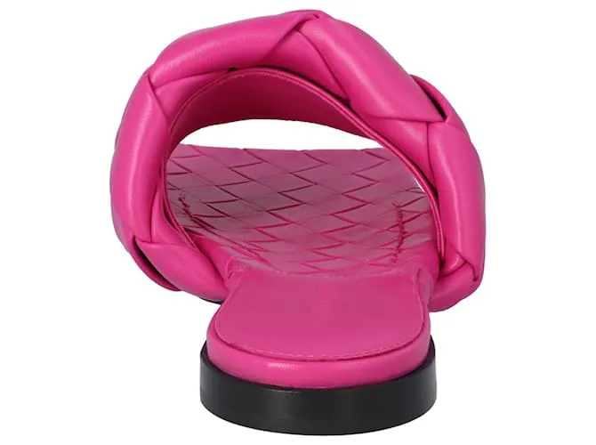 Sandalia plana Lido de Bottega Veneta rosa 