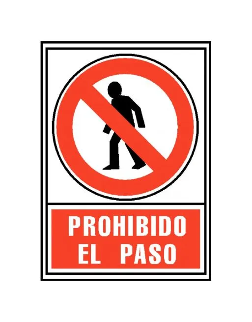 SEÑAL ARCHIVO 2000 "PROHIBIDO EL PASO" A4 210x297MM