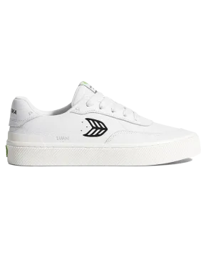 Uba Pro Black Suede And Mesh Ivory Logo Red Sneaker